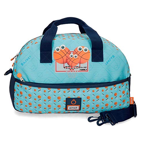 Enso Basket Family Bolsa de Viaje Azul 40x25x18 cms Poliéster 17.28L