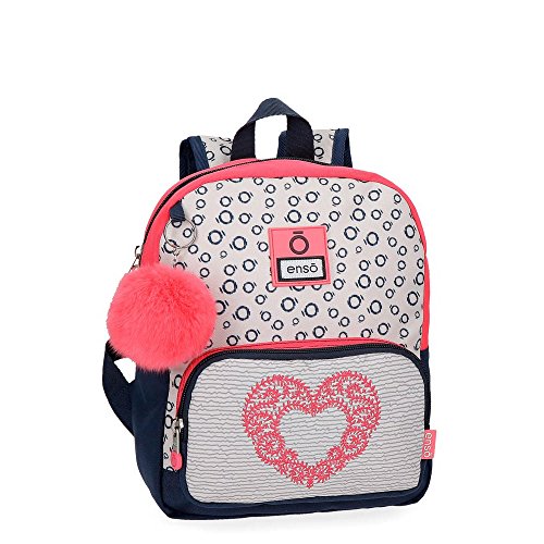 Enso Heart Mochila Escolar, 28 cm, 6.44 Litros, Multicolor