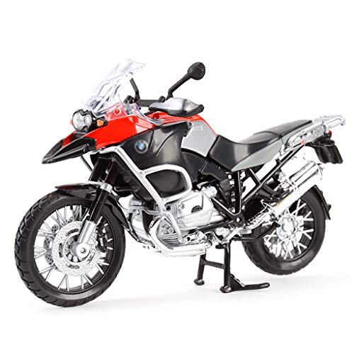 Escala 1:12 de fundición a presión Modelo de la Motocicleta/Compatible con BMW R 1200 GS/estático Modelo de la aleación de la Motocicleta Modelo de simulación de la Motocicleta (Color : Red)