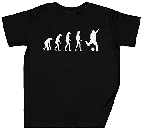 Evolucionado A Tocar Fútbol Negro Niños Chicos Chicas Camiseta Tamaño M Black Kid's Boys Girls T-Shirt tee Unisex Size M