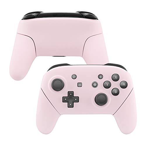 eXtremeRate Carcasa Agarre para Nintendo Switch Pro Funda Delantera Trasera Asa Shell de Tacto Suave Grip de reemplazo para Controlador Nintendo Switch Pro-No Incluye el Mando (Sakura Rosa)