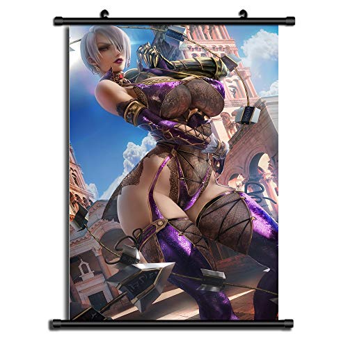 FKnbM Soul Calibur Ivy Valentine Anime Cartel de Desplazamiento de Pared decoración del hogar Cosplay sin censura sin censura-30x45cm