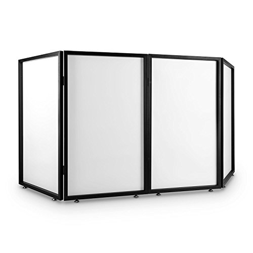 Frontstage Facade 4 Cabina metálica para DJ (4 Paneles traslúcidos, 2 módulos, transportable, 23 kg, 120 cm de Altura, bisagras metálicas, 4 pies de Rosca)