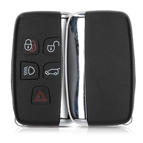 Funda Llave de Coche Land Rover Jaguar - Repuesto Protector de plástico Duro para Mando Llave con Control Remoto de 5 Botones para Coche Land Rover Jaguar - Negro…