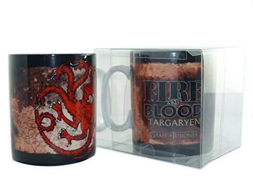 Game Of Thrones – Taza gigante Taza 460 ml – Targaryen – Fire & Blood – Toll y estable se presenta en una embajale de plástico.