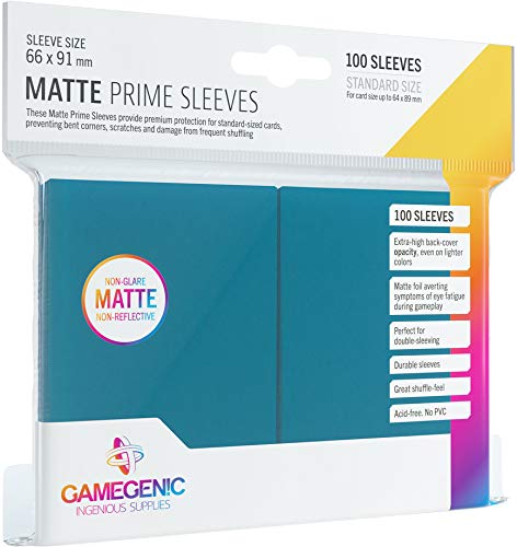 GAMEGEN!C- Pack Matte Prime Sleeves Blue (100), Color (GGS10028ML)