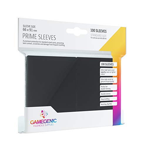 GAMEGEN!C- Pack Prime Sleeves Black (100), Color (GGS10018ML)