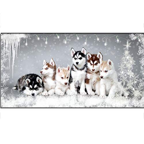 GAOWF DIY 5D Diamante Pintura De Taladro Completo, Perro Mascota Cristal Diamantes De Imitación Bordado Punto De Cruz Artesanía, Actividades Entre Padres E Hijos (Size : 100X50CM)