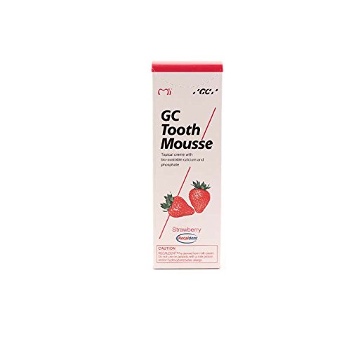 GC Tooth Mousse Pasta de dientes 35 ml de fresa, Pack de 2 (2x 35ml)