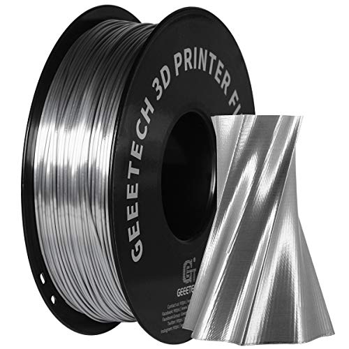 GEEETECH PLA Filamentos 1.75mm Plata Seda, impresora 3D Impresora Filamento PLA 1KG Carrete