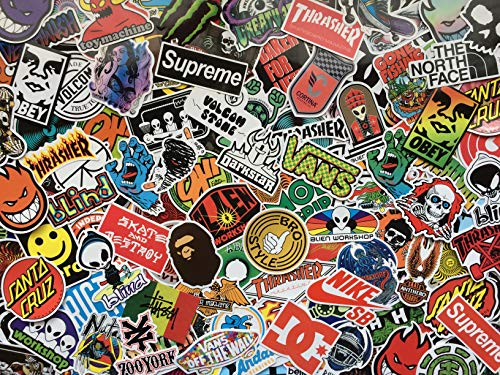 Générique Pegatinas monopatín, Snowboard, Marcas, Logotipos, Juego de Adhesivos en Vinilo de Marcas de Skate, Deporte para Laptop, Niños, Coches, Motocicleta, Bicicleta, Skateboard Stickers (20)