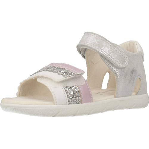 Geox B Sandal ALUL Girl B, Sandalias Niños, Silver C1007, 23 EU