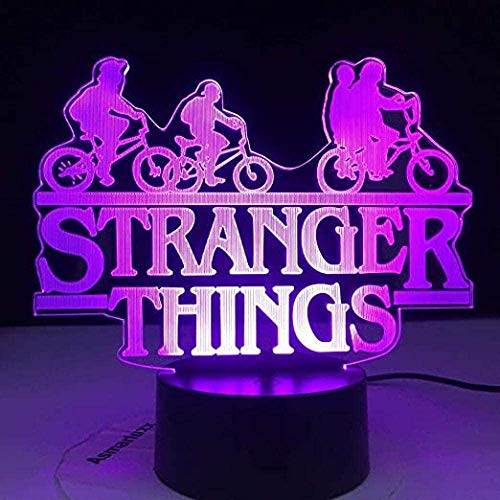 GEZHF LED 3D Night Light Stranger Things Web Television Series Led Colorful Transformation Changing Touch Sensor Bedroom Light Table Lamp Gift