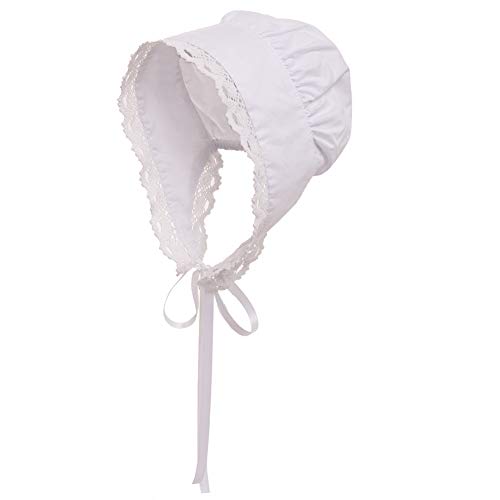 GRACEART Sombrero Cortesana Medieval Victoriano Blanco para Disfraz de Niña (Estilo-2 (Talla Grande))