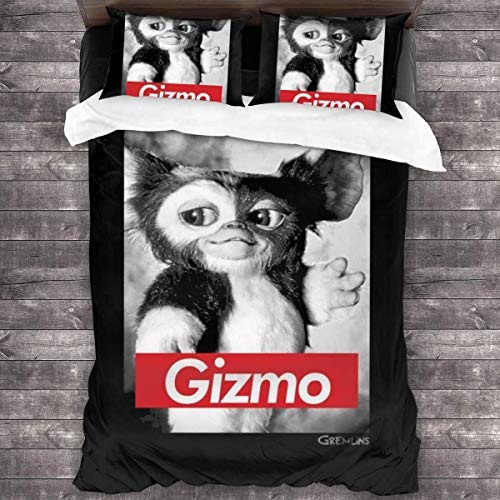 Gremlins Gizmo Juego de Cama de 3 Piezas Funda nórdica, Juego de Cama Decorativo de 3 Piezas con 2 Fundas de Almohada