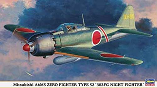 Hasegawa 9882 Mitsubishi A6M5 Zero Fighter Type 52 302FG Night Fighter - Caza a escala [importado de Alemania]