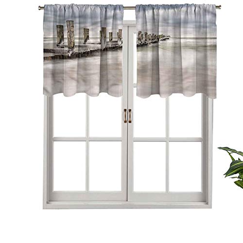 Hiiiman Groyne Zingst Germany - Cortinas opacas con dobladillo para barra (2 unidades, 137 x 60 cm)