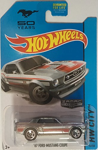 hot wheels '67 ford mustang coupe ZAMAC 50 years RARE hw city 93/250 zamac 2014 by Hot Wheels