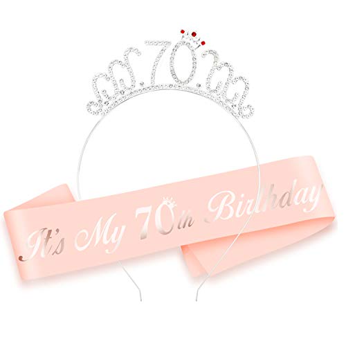 Banda de cumpleaños para mujer, satén blanco con letras de purpurina rosa y  morada, decoraciones de fiesta de cumpleaños para niñas de 16, 18, 21, 30