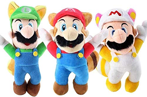 HPMM Peluche 3 unids/Lote Mario 3D Land Land Toys Mario Luigi Cosplayaccoon Cat Fox S Soft Stuffed Muñecas Regalos for niños Cddxwa