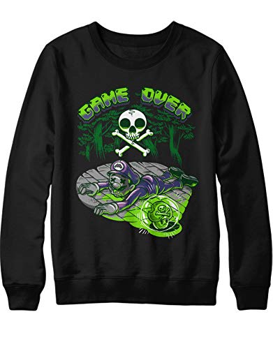 HYPSHRT Hombre Sweatshirt Game Over C000435 Negro XS