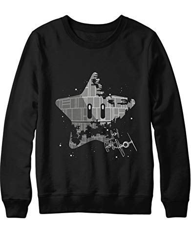 HYPSHRT Hombre Sweatshirt Mario Star Z100150 Negro S