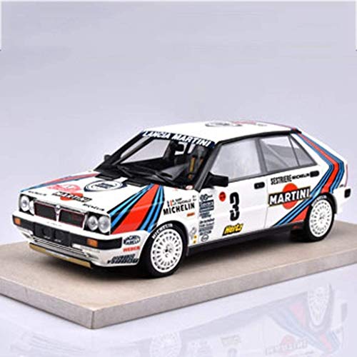 Hyzb Modelo de Coche 1:18 Lancia Delta 4WD Versión 1987 Número RAC Rally Car Model Collection 3 Racing Simulation aleación Coche Modelo Original