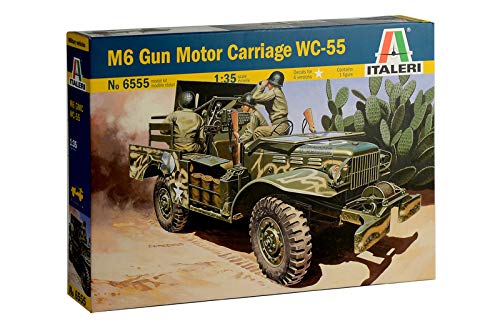 ITALERI 6555S – 1:35 M6 Anti-Tank Dodge, maqueta, maqueta, construcción de Modelos, Manualidades, aficiones, Pegado, Montaje de plástico, detallado