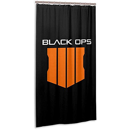 JobFine Shower Curtain Cortina De Ducha De 36X72Pulgadas-Call,Black Ops 4 Duty Stall Cortina De Ducha Cortina De Baño De Tela para Home Hotel con Ganchos Impermeable