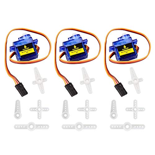 KEYESTUDIO SG90 Micro Servo Motor 9G Starter Kit para Arduino MEGA2560 UNO R3 Nano un RC robots Hubchrauber avión (3 unidades)