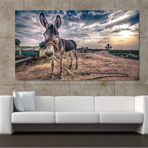 Kit de pintura de diamante grande 5D Taladro Completo para adultos ninos Donkey DIY Diamond Painting Kit barato Rhinestone punto de cruz para la decoración del hogar -Square drill,70X140cm