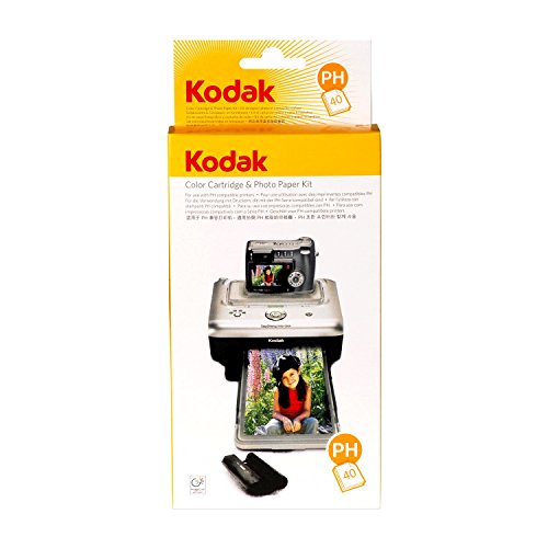 Kodak - Juego de cartucho de tinta y papel fotográfico (10 x 15 cm, 40 hojas)