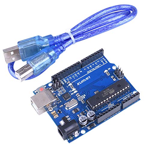 Kuman R3 ATmega328P con Cable USB Compatible con R3 Mega 2560 Nano Robot para Principiante de IDE AVR MCU K53