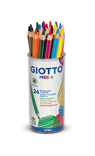 Lápices de Colores Giotto Mega Bote 24 Uds, Multicolor