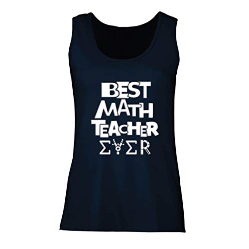 lepni.me Camisetas sin Mangas para Mujer El Mejor Profesor de matemáticas de Todos los Tiempos Tutor de matemáticas (X-Large Azul Multicolor)
