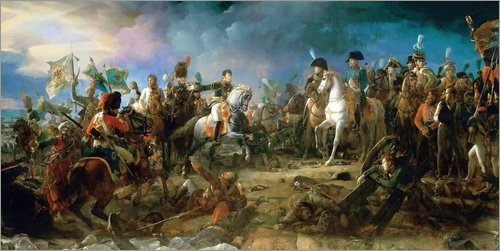 Lienzo 40 x 20 cm: The Battle of Austerlitz de François Pascal Simon Gerard - Cuadro Terminado, Cuadro sobre Bastidor, lámina terminada sobre Lienzo auténtico, impresión en Lienzo