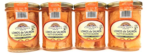 Lomos de Salmón en Aceite de Oliva Ahumado COSTA VASCA - 200g - [4 unidades]