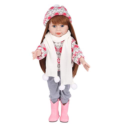 LTLGHY The New York Doll Collection Ciudad Niña 18 Pulgadas / 46 Cm Muñeca De Cuerpo Suave con Suave Y Cabello Sedoso - Caja De Almacenamiento De Recuerdos