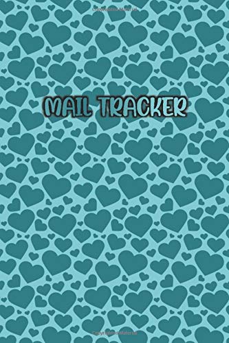 Mail Tracker: Elegant Cover with Green Heart Pattern- 120 Pages 6 X 9"