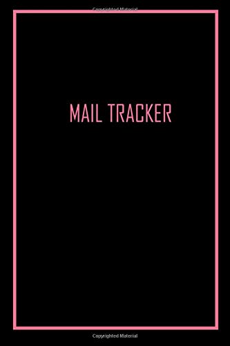 Mail Tracker: Elegant Pink / Black Cover- 120 Pages 6 X 9"