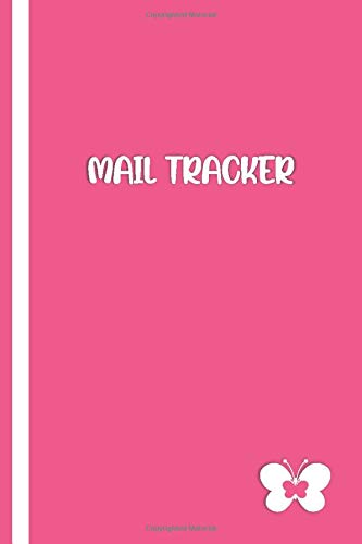 Mail Tracker: Elegant Pink / White Cover with Butterfly- 120 Pages 6 X 9"