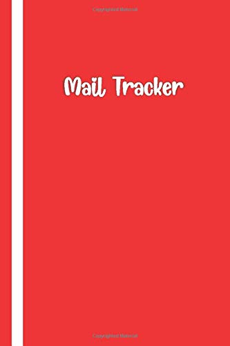 Mail Tracker: Elegant Red / White Cover- 120 Pages 6 X 9"