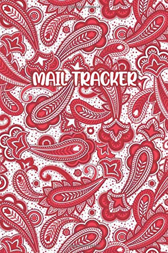 Mail Tracker: Paisley Red / White Cover- 120 Pages 6 X 9"