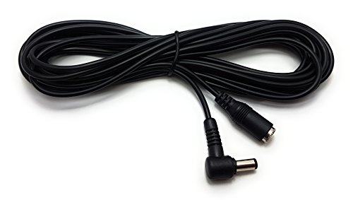 MainCore - Cable de extensión para monitor CCTV, 5 m de largo, ángulo recto, 5,5 x 2,5 mm (disponible en 0,50 m, 1 m, 1,5 m, 2 m, 3 m, 4 m, 5 m, 10 m)