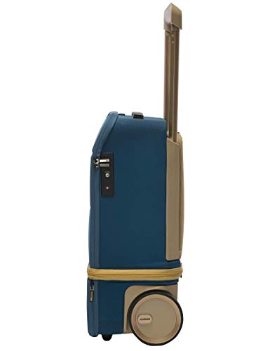 Maleta Cabina | Kabuto | 55 cm extensible vertical a 75 cm, Powerbank autorizada en cabina, compartimentos para ordenador portátil, ruedas silenciosas, Fingerprint TSA | Tinta azul