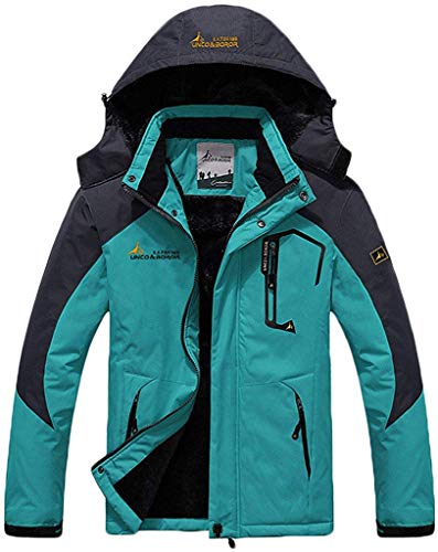 Memoryee Chaqueta Impermeable para Hombres Chaqueta Polar de Invierno Cálida Chaqueta de esquí A Prueba de Viento Bolsillos múltiples (Azul Cielo, L-Hombre)