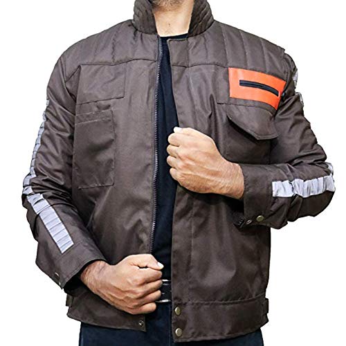 Mens Rogue One A Star Wars Story Captain Cassian Andor Cordura Biker Jacket (Medium (40-42) Best For Chest Size, Marrón)