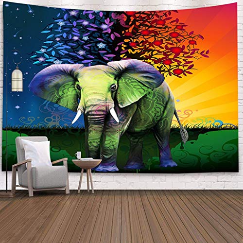 MIASDUANFA tapizBohemian Mandala Elephant Tapestry Wall Hanging Sandy Beach Picnic Throw Rug Blanket Camping Tent Travel Sleeping Pad