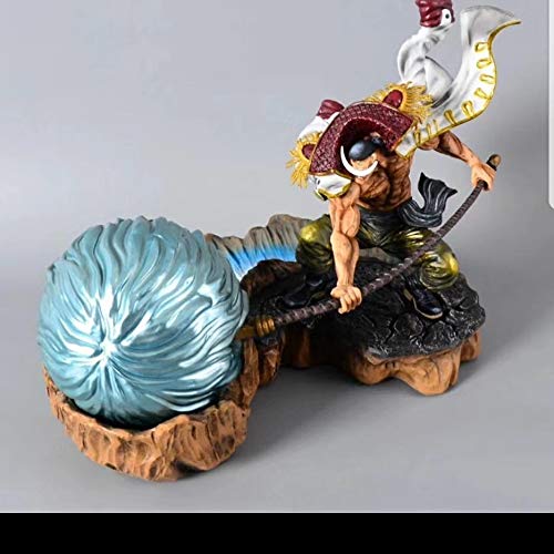 MIRECLE Anime One Piece Fruit Gk White Beard Statue Modelo de Regalo 25 cm