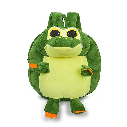 MLYDW Mochila para niños Mochila Animal 3D, Mochila de Viaje Mochila de Viaje Hipopótamo Verde 2-8 años de Edad, niños